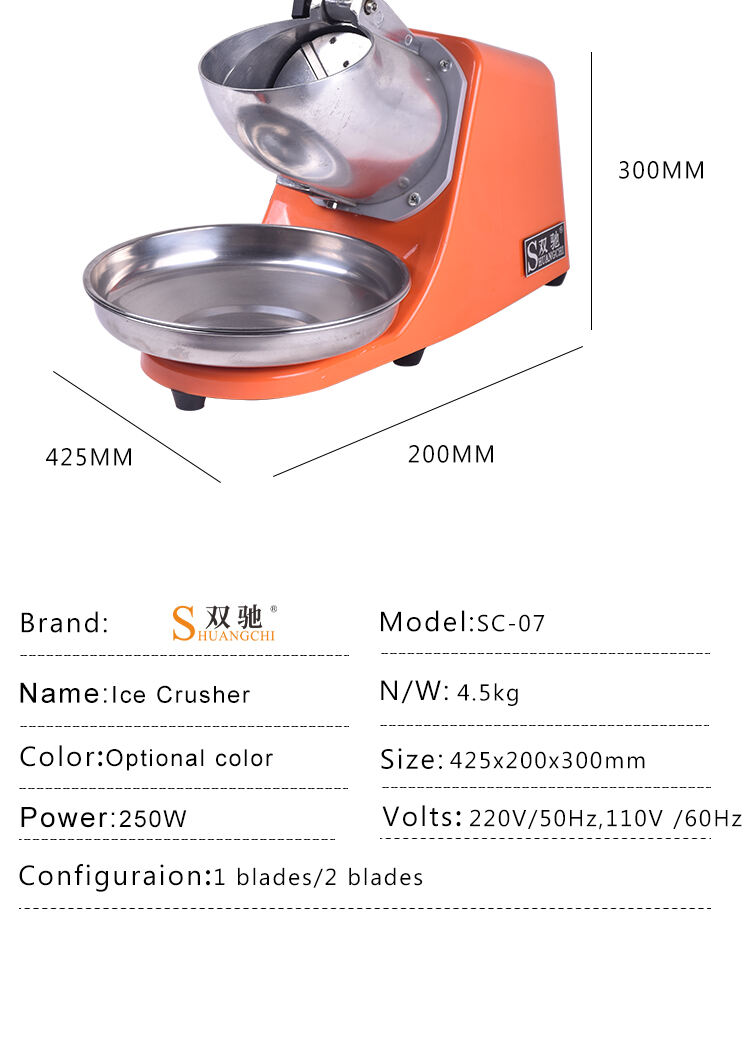 OEM ODM Factory Price Double Blade/Single Blade Commercial 250W PlasticHigh Quality Ice Crusher Manual Summer Ice shaver supplier