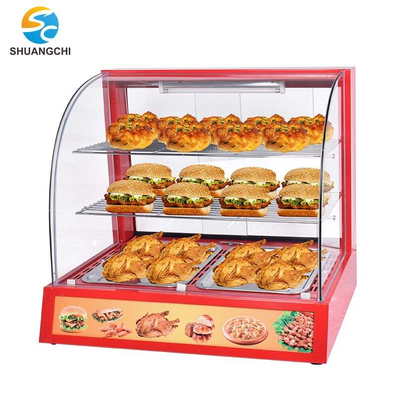 Bedst sælgende 3-lags Snack Food Warmer Kommerciel Mad Warmer Display Warming Showcase Elektrisk varm mad