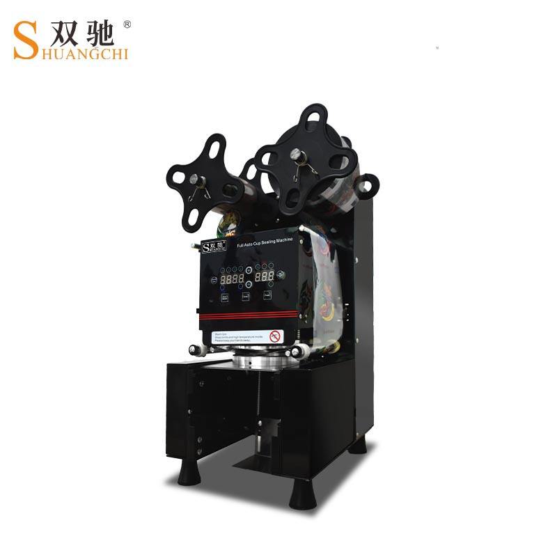 Milk Tea Cup Sealing Machine Cup Sealer Full Automatic Plastic Table Top Bubble Tea Plastic Cartons Plastic Bag Machine Maker