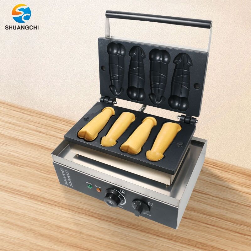 Non-stick commerciële elektrische bubble vorm wafelijzer dick wafelmachine knapperige snackmachine