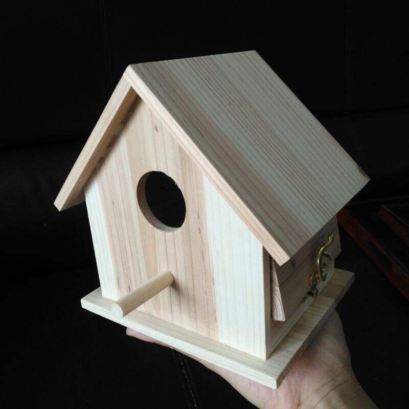 produttore cinese verniciabile pittura disegno abete pino fai da te in legno casetta per uccelli in legno in vendita