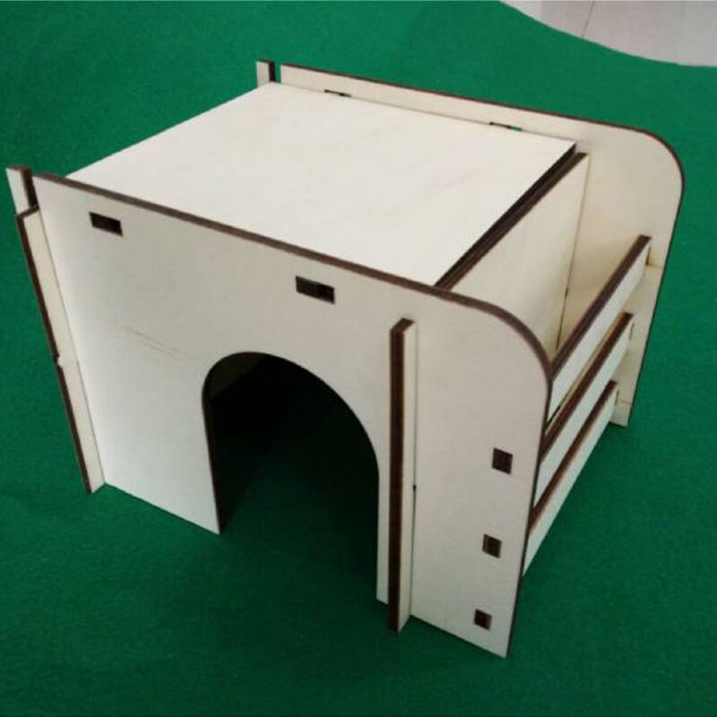 Casă decorativă detașabilă flexibilă din lemn pentru iepuri pentru hamster