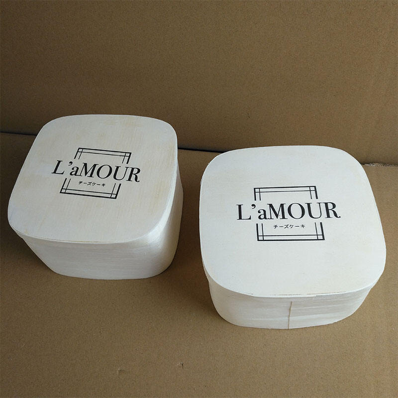 customize  square wooden cheese boxes for cake candy wholesale