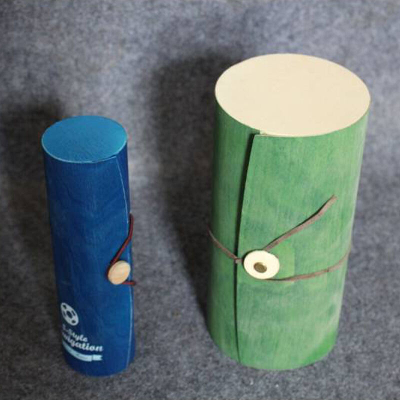 personalizza la scatola colorata in legno impiallacciato morbido di corteccia di betulla per occhiali da sole regalo all'ingrosso