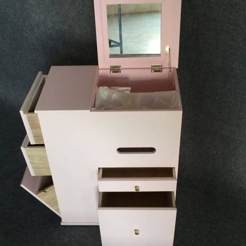 Concealed type wooden dresser para sa japan market na may salamin at drawer
