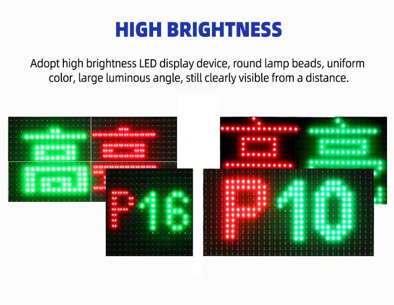 Factory price P10 variable message sign for highway stop/go traffic road signs led information display board screen details