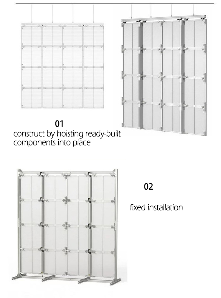 Hot Sale Transparent Led Curtain Display Transparent Flexible Led Display P3.91-7.8 Transparent Led Screen for Retail Stores details