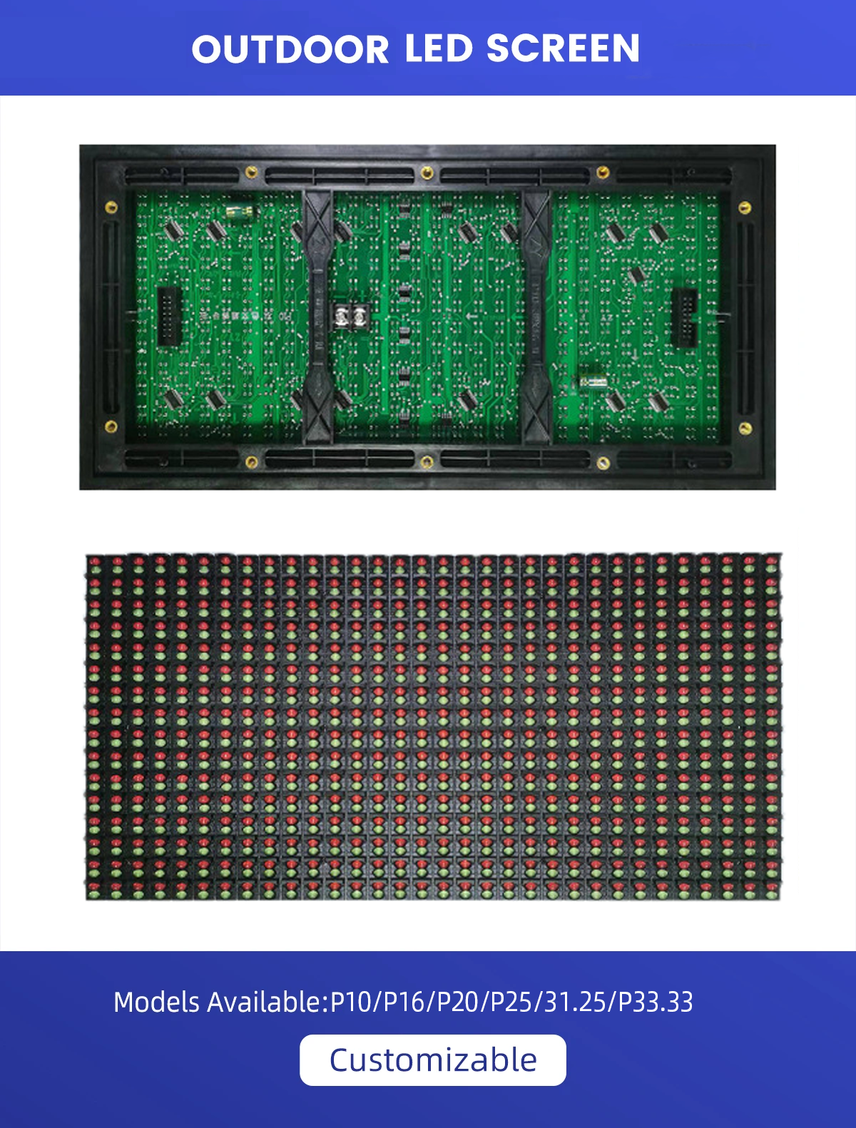 Factory price P10 variable message sign for highway stop/go traffic road signs led information display board screen factory