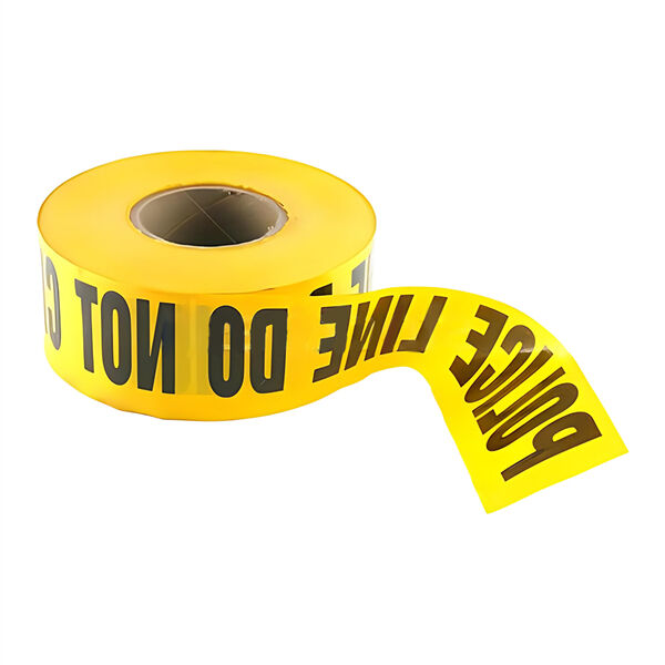 Different applications of caution tape at a crime scene