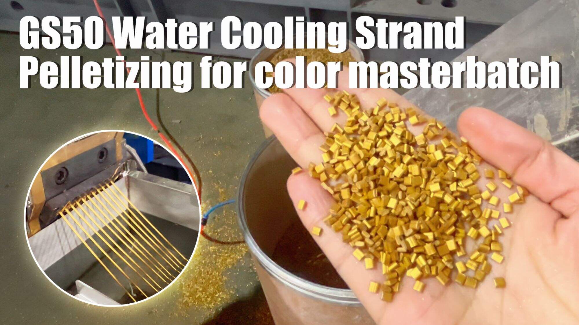 120~200kg/h GS50 Water Cooling Strand Pelletizing for color masterbatch in Myanmar