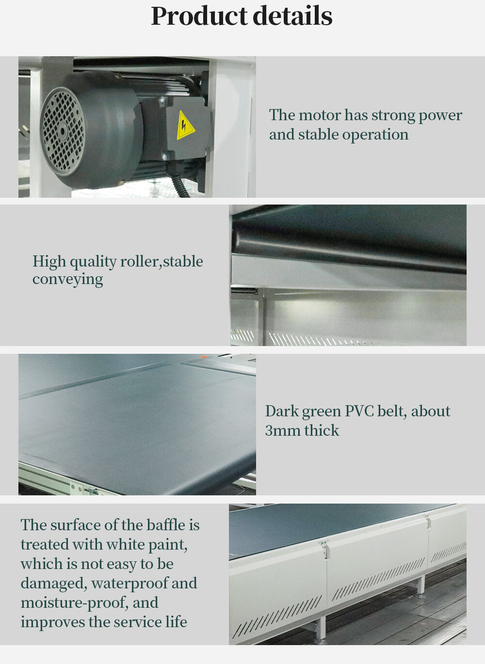 automatic rubber belt electric power high quality MDF panel woodworking edge banding machine return conveyor factory