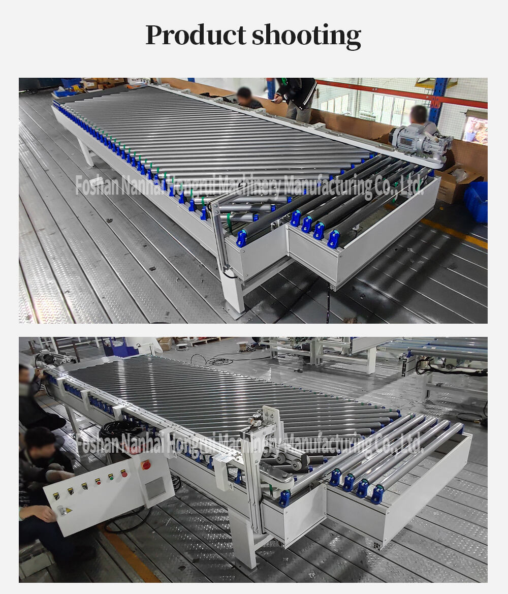 Hongrui High Quality Customizable Roller Brush Single Row Oblique Roller Table factory