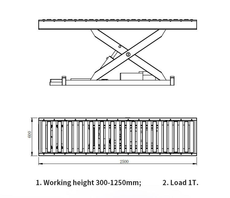 Hongrui Custom Fixed Scissor Hydraulic Lift Electric Roller Type Work Lift Table With Scissors manufacture