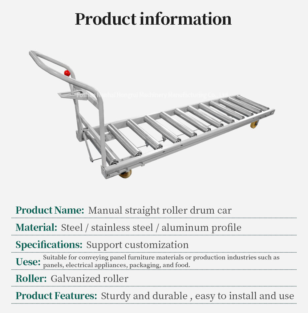 Hongrui Rail Moving Tool Furniture Trolley Roller Moving Trolley In Workshop details