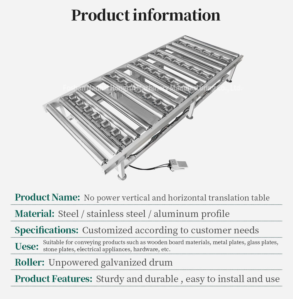 Hongrui unpowered vertical and horizontal translation platform suitable for wood transportation manufacture