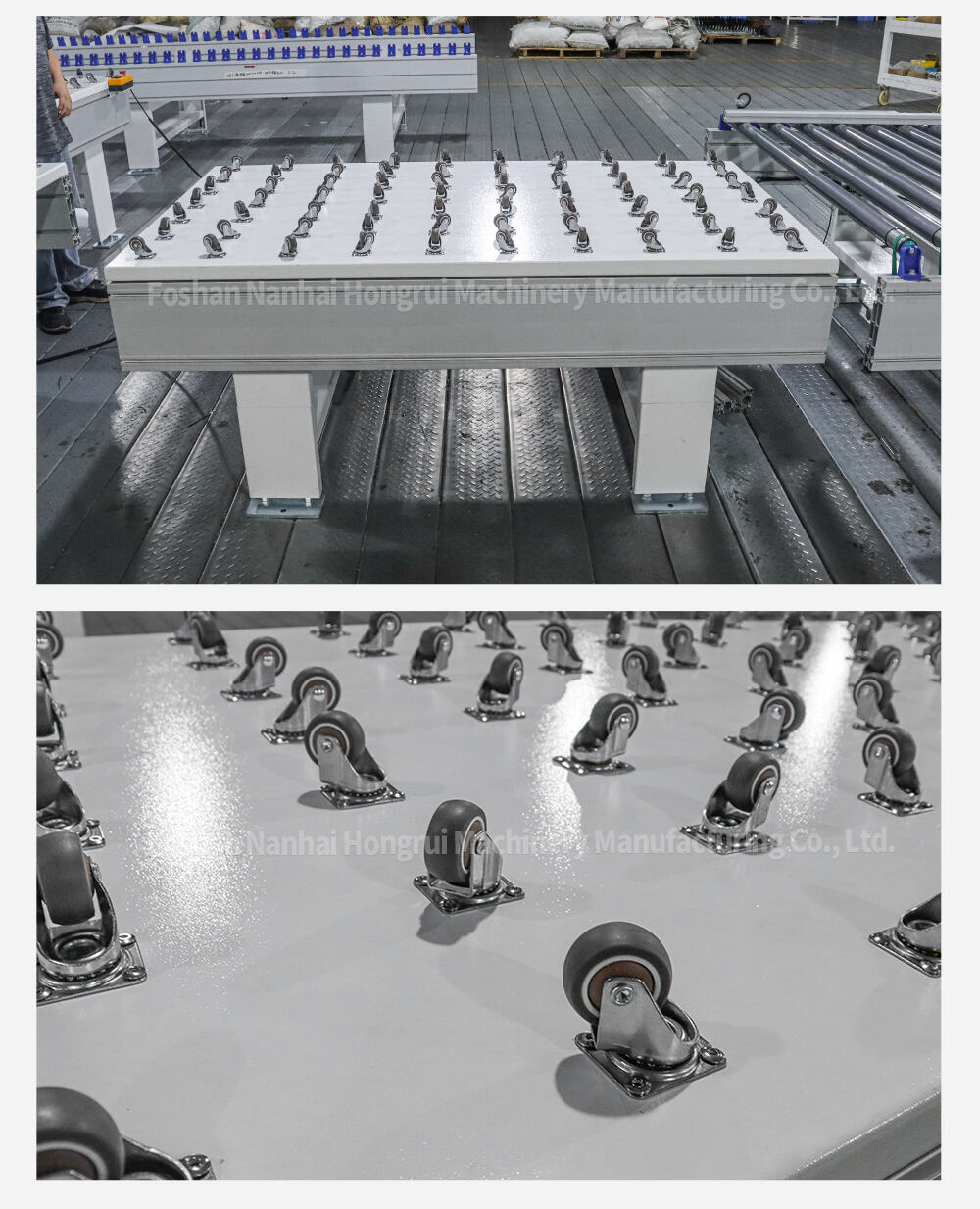 Hongrui Ball Transfer Conveyor Gear Lifting Universal Ball Platform Suitable for Plate Transportation details