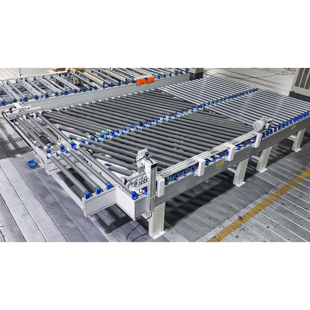 edge banding machine connecting wood panel board line high efficiency return belt/roller conveyor for edge bander