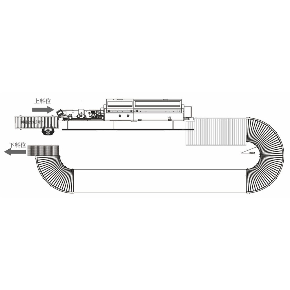 High speed edge banding unit with return conveyor for cabinet door