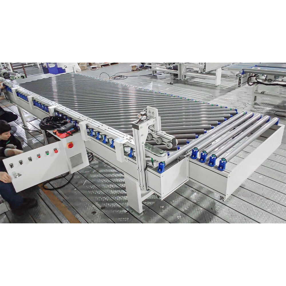 Automatic electric roller conveyors table roller edge bander conveyor system for edge banding machine line