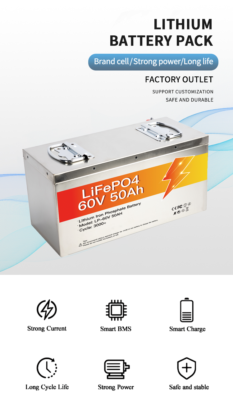 Avepower OEM 60V Rechargeable Lithium Battery Pack 50Ah Golf Cart Batteries factory