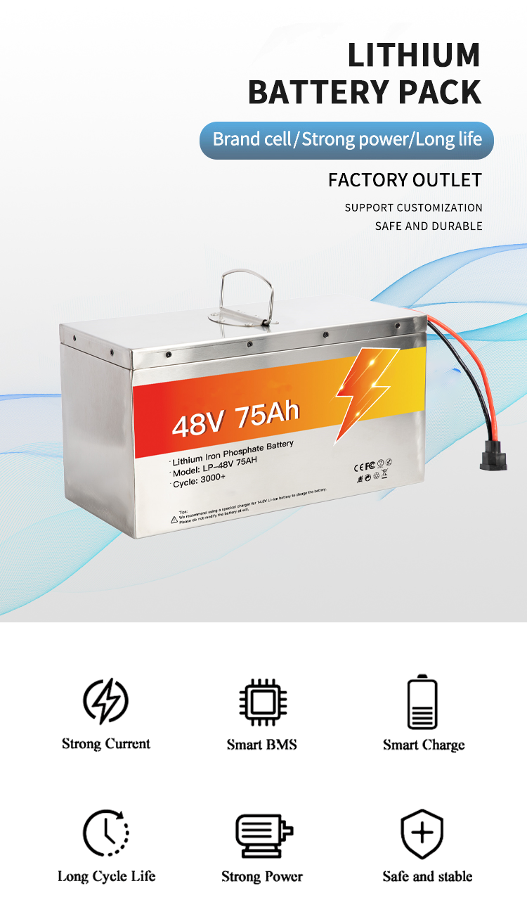 Avepower 48V Rechargeable Lithium ion Batteries 75Ah Electric Mountain Bike Lithium Battery 48V Golf cart battery manufacture