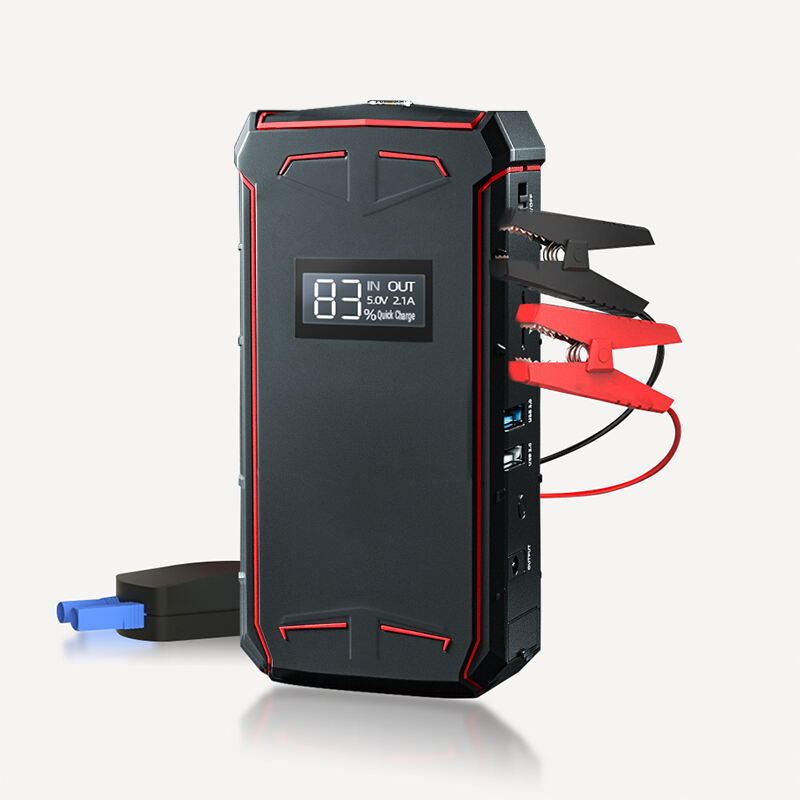 KUROKU CAR JUMP STARTER KC-09  Emergency Kit12v Jumpstarter Portable Booster Batterie Car Jump Starter Power Bank Wireless Charger