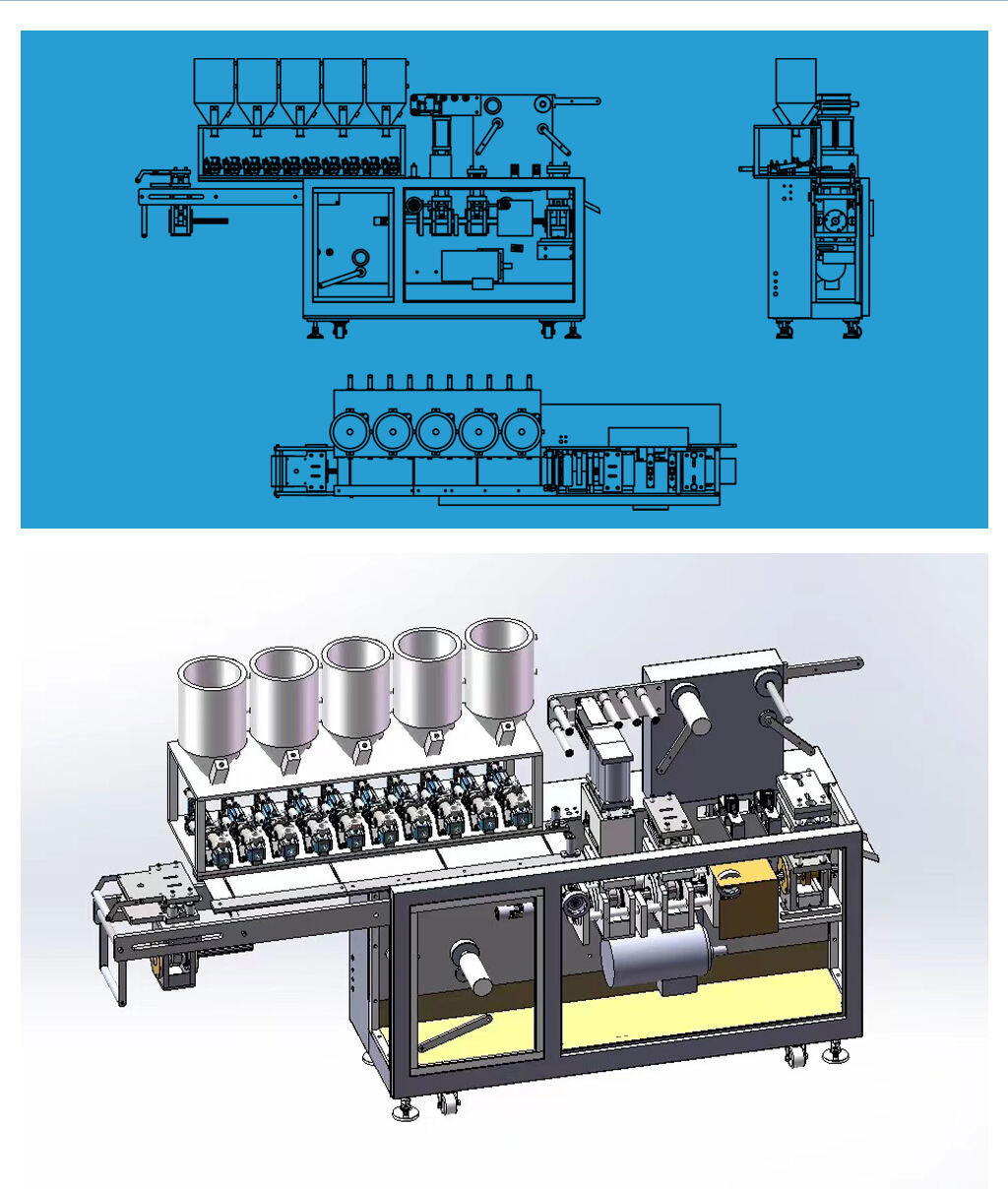 Automatic Double Pumps Liquid Cream Blister Cosmetics Blister Packing Machine manufacture