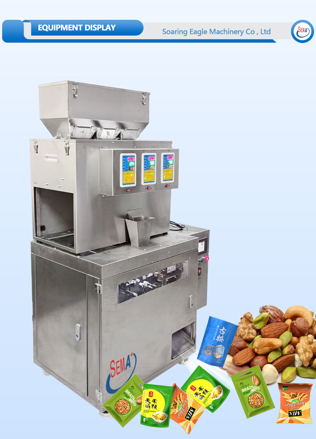 Automatic Premade Bag Seed Grain Granule Packaging Machine Filler Supply Sugar Granule Packaging Machine manufacture