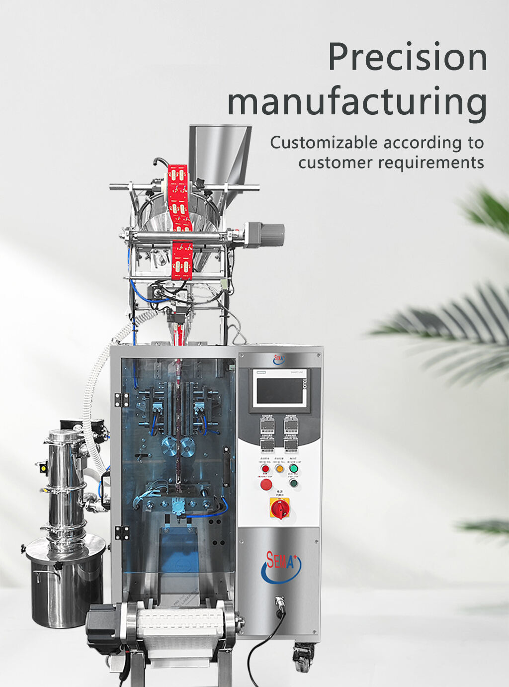 Automatic powder round corner sachet packing machine details