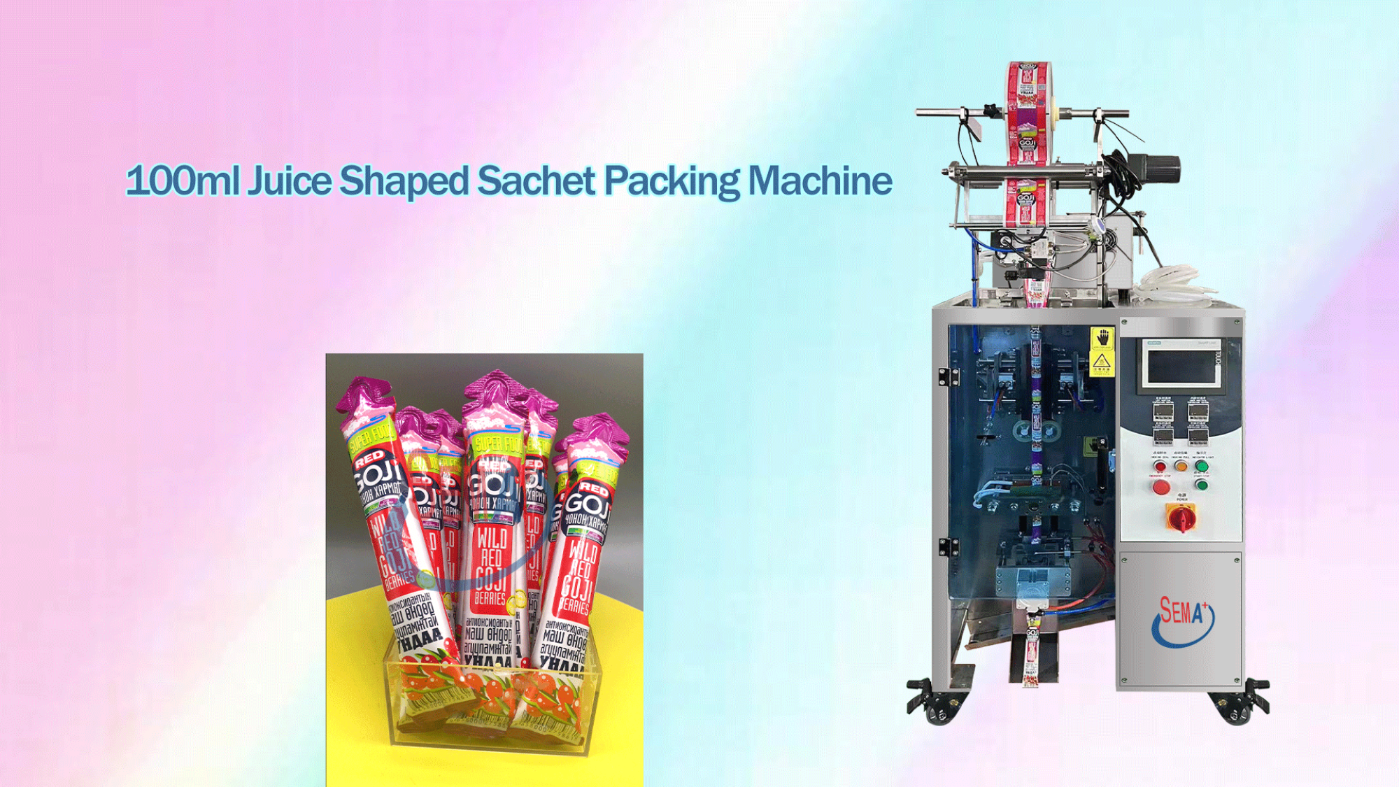 100ml juice shaped sachet packing machine