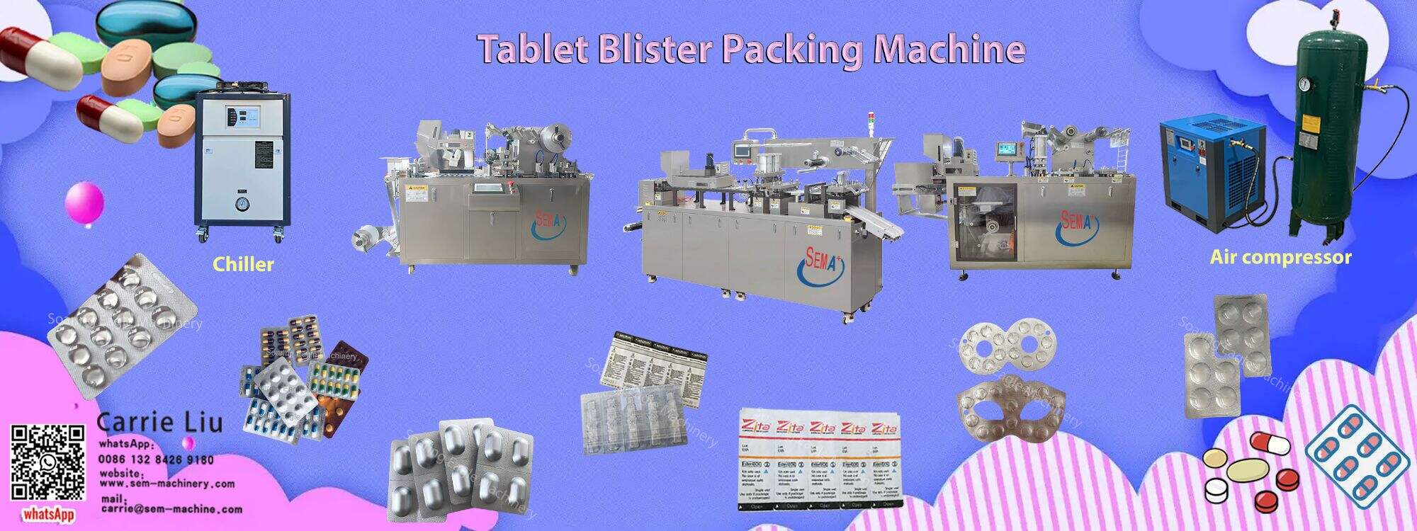 Different types tablet capsule blister packing machines