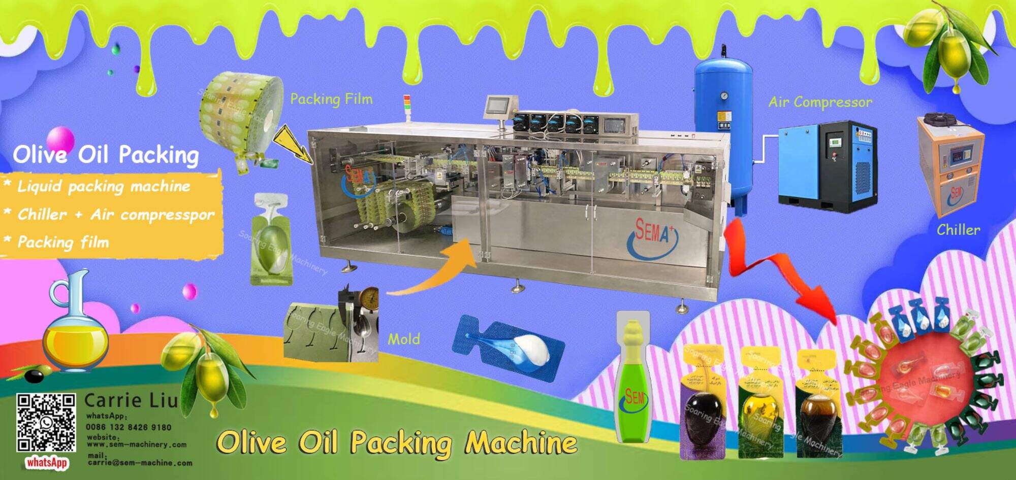 DGS 240 OLIVE OIL Forming Filling Sealing Ampoule Filling Machine