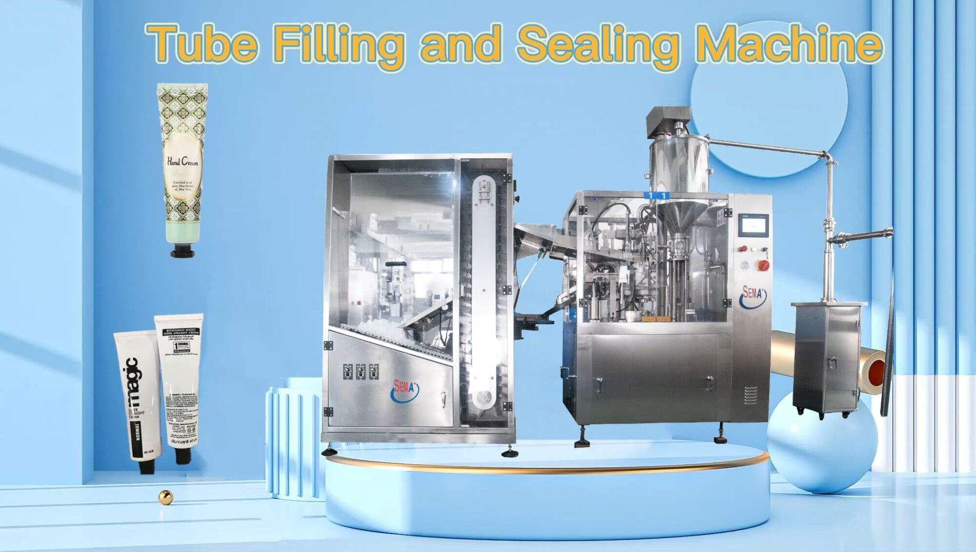 Full automatic gel cream tube filling and sealing machine