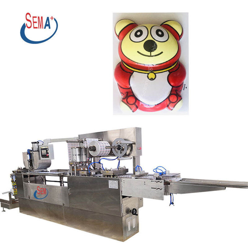 automatic chocolate sauce blister form fill seal joy egg packing machine