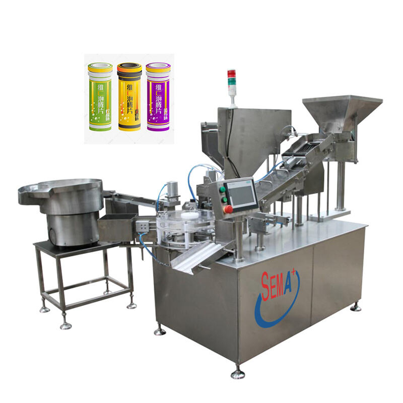 Small Plastic Tablet Straight-Tube Automatic Effervescent Tube Filling Packing Machine