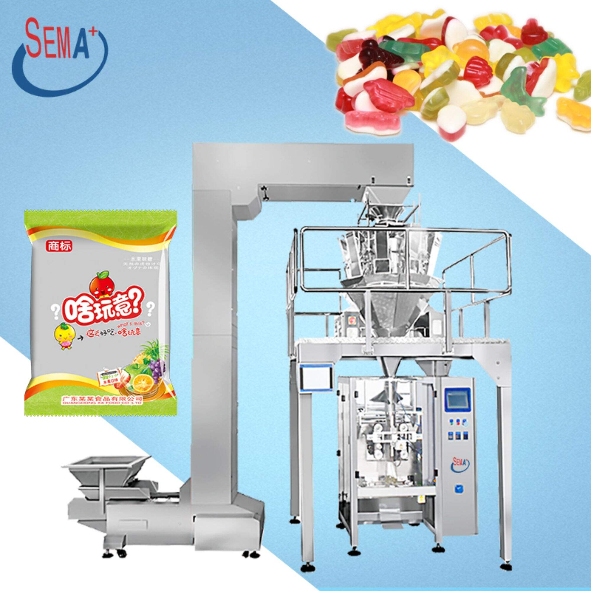 Premade candy sachet granule pouch bag packing machine