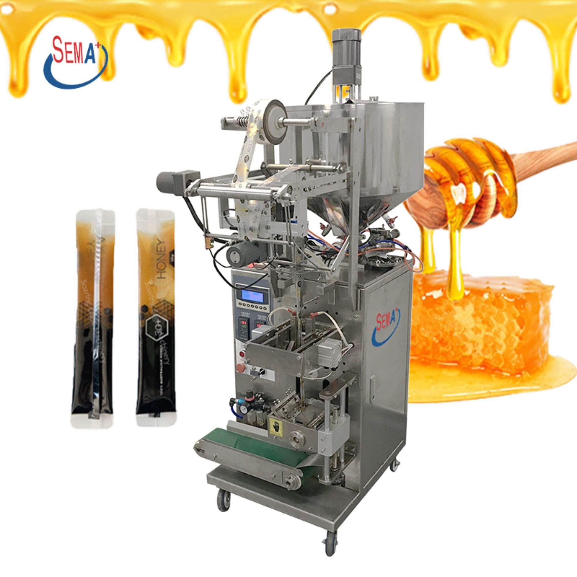 Automatic Liquid Sachet Bag Packing Machine for Honey Packaging pure honey stick pouch Bag forming filling sealing VFFS