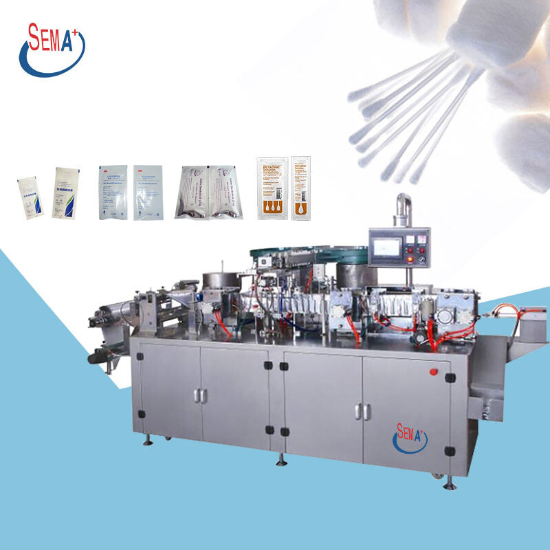 2023 Hot Selling Automatic Swab Pad counting and sachet packing machine cotton sheet packaging machine