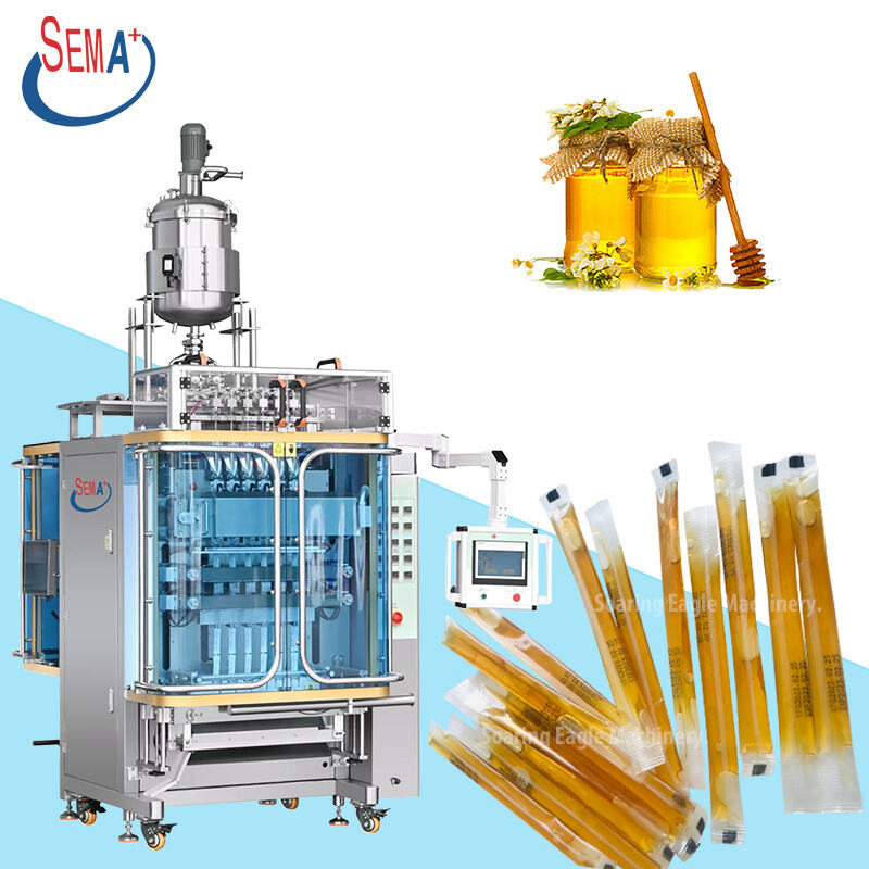 Small honey oil paste multi-lane stick tomato ketchup pouch price beverage bag sachet sauce packet packing machine
