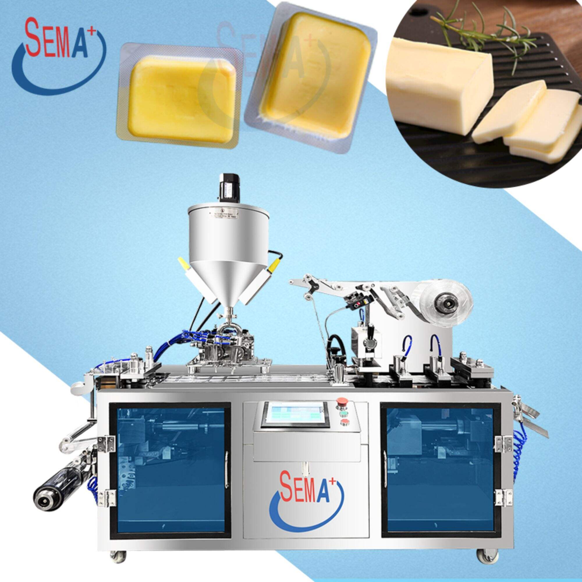 Butter sauce honey chocolate sauce jam tomato sauce cream blister packaging machine