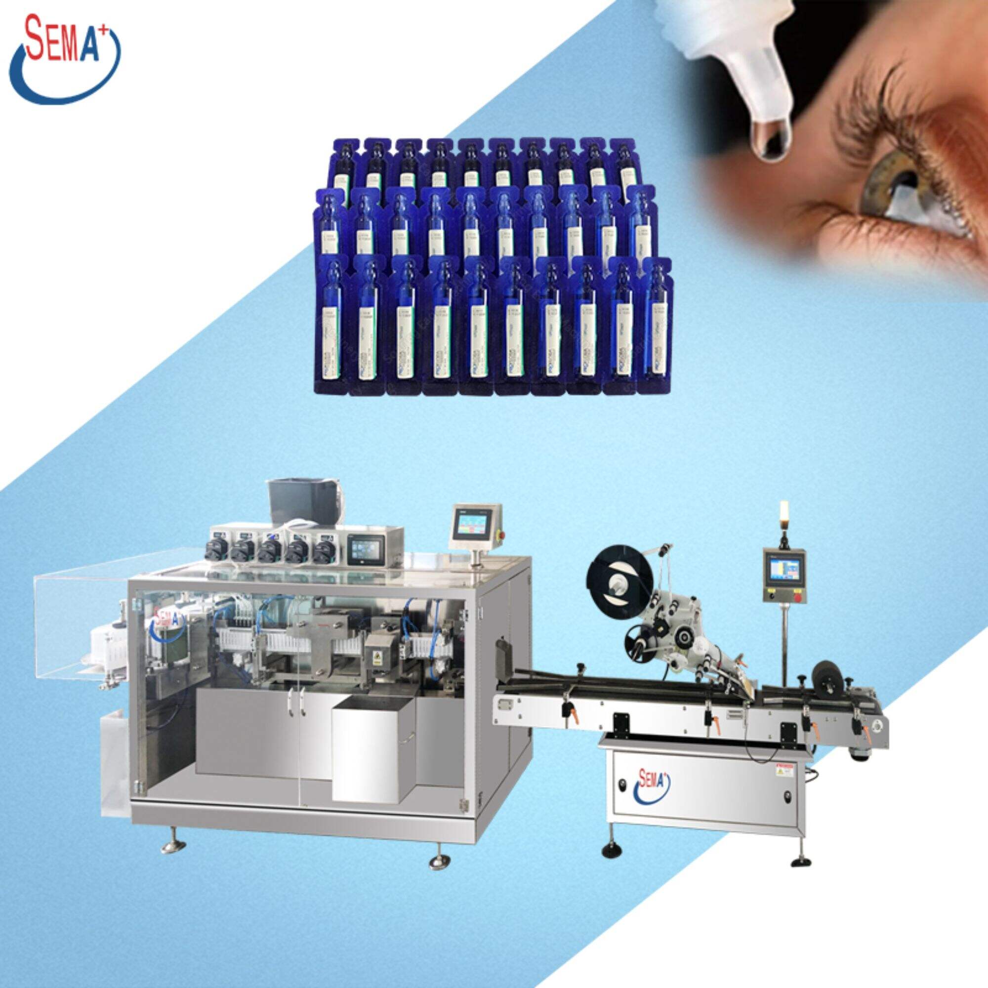 Течна фармацевтска машина за полнење за запечатување ампули за полнење со машина за тежина со машина за етикетирање