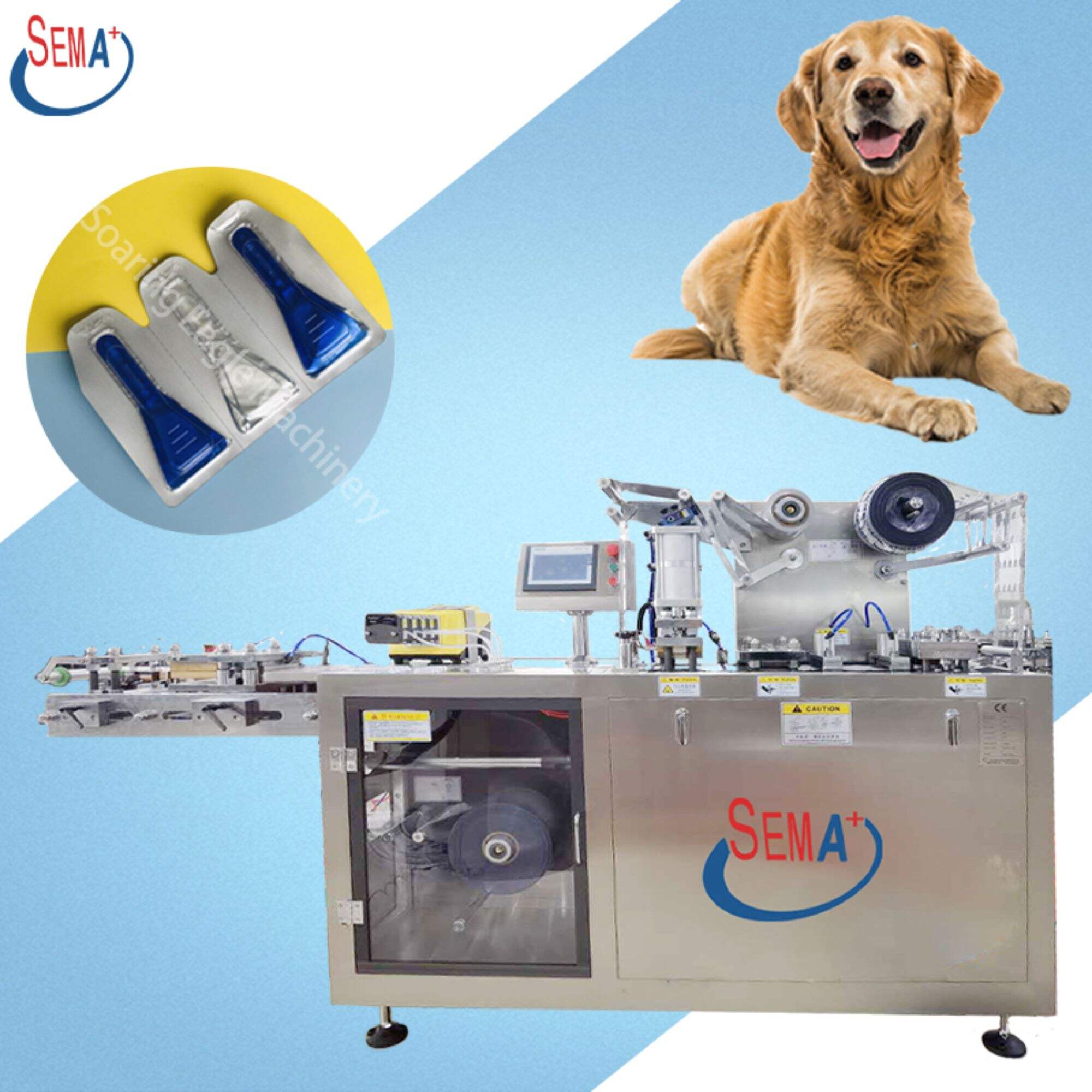 Máquina de embalagem blister interna e externa automática de alta velocidade para queda de animais de estimação