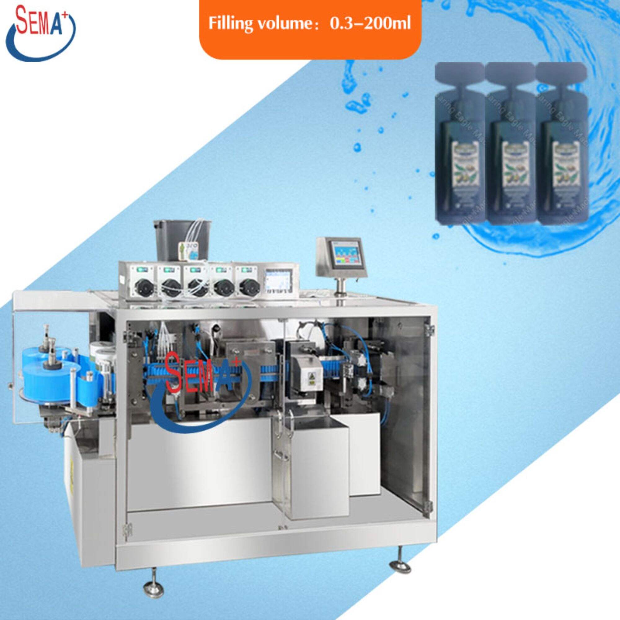 Liquid Fully automatic jelly honey olive oil cream coffee liquid easy to open connecting filling machine ampoule filling machine 