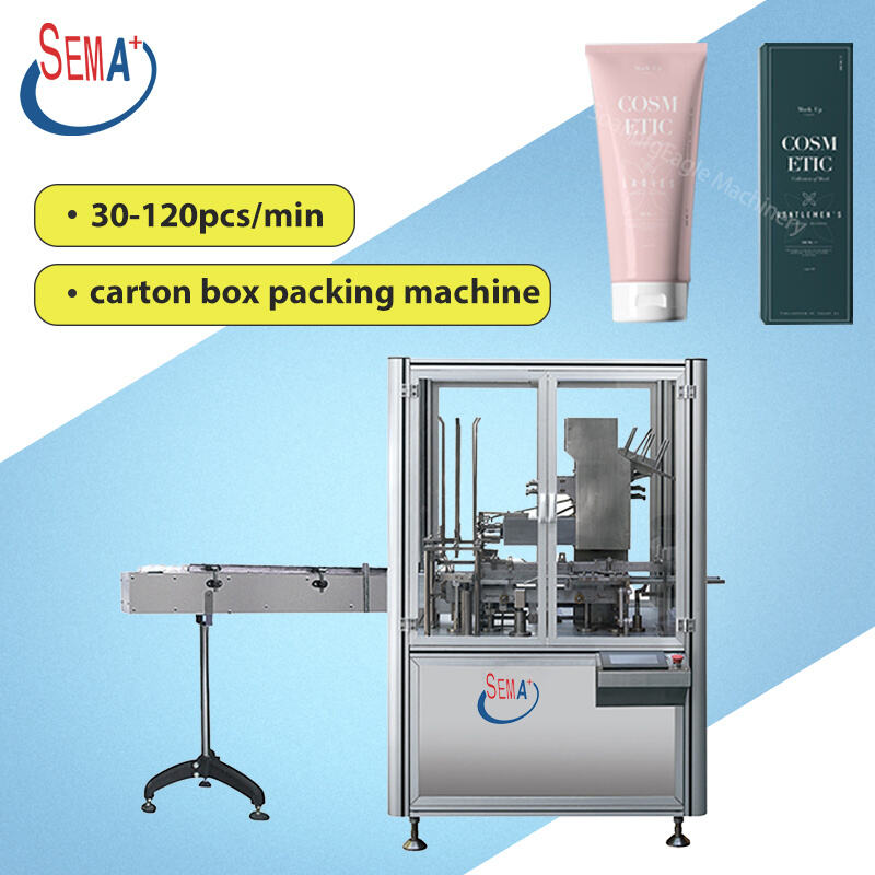 Automatic vertical plastic alu tube carton box packing machine 60pc/min