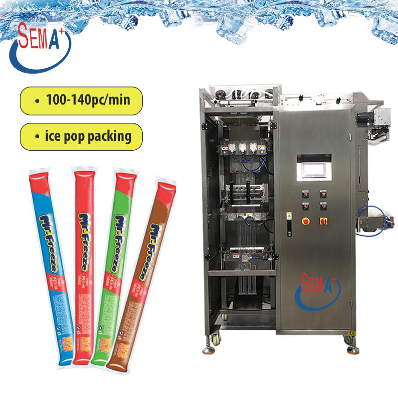 Multi lanes Ice Lolly Jelly Stick Sachet Packing Machine for fruit ice pop