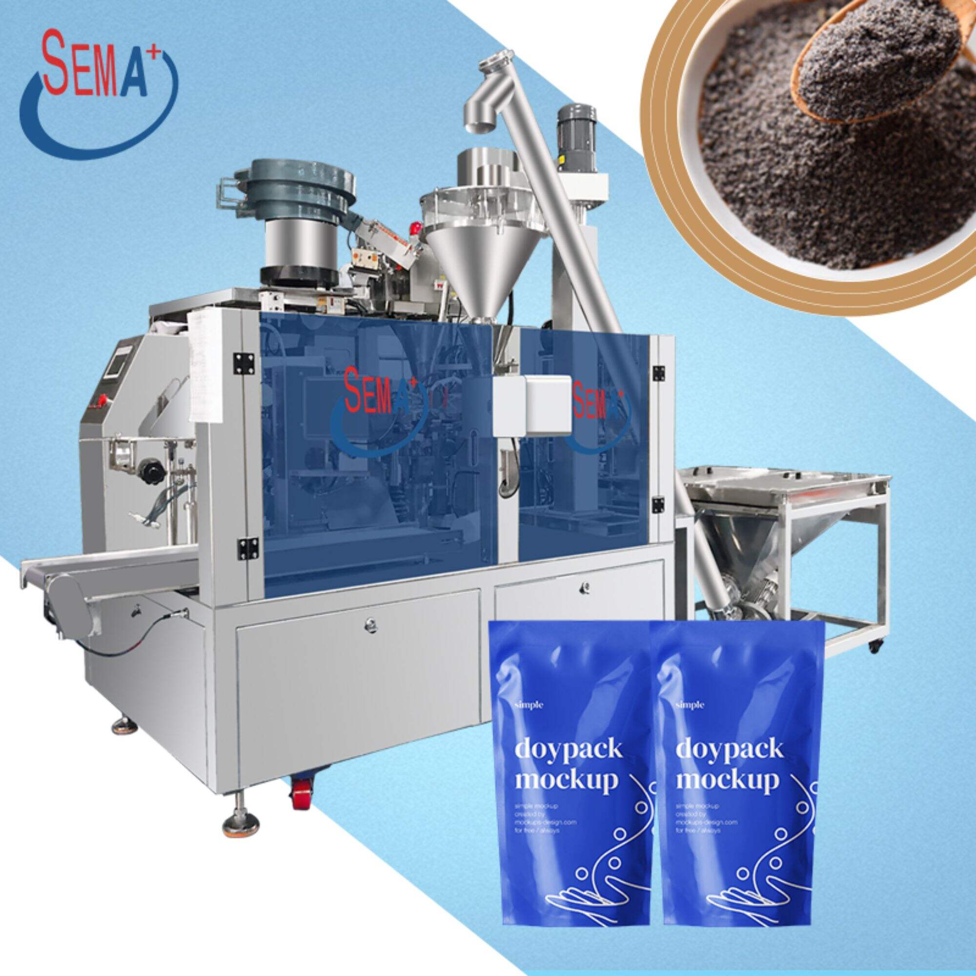 Fully automatic bag filling and sealing wheat corn starch powder milk powder packaging bag packaging machine