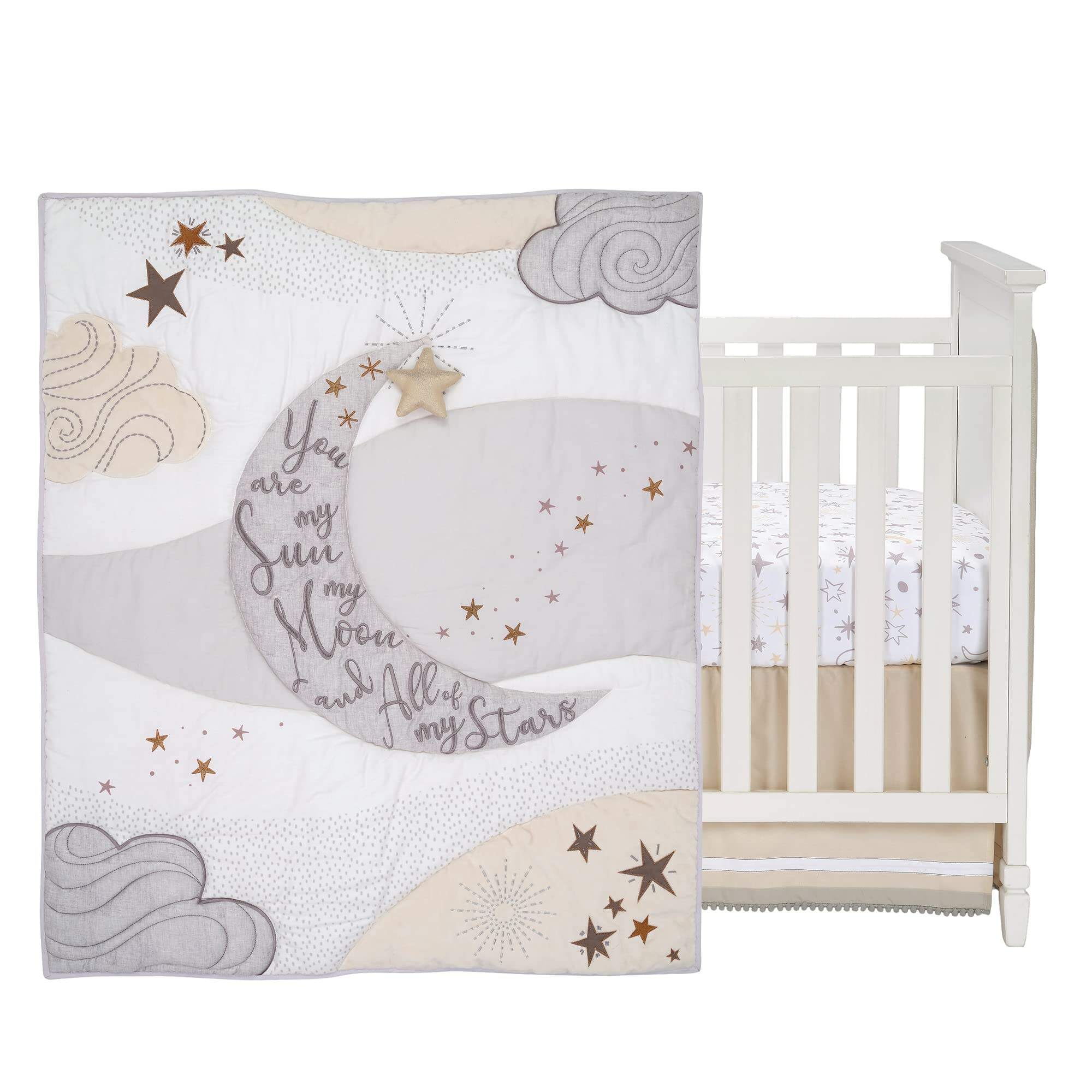 Goodnight Moon 3-Piece Celestial Nursery Baby Crib Bedding Set factory