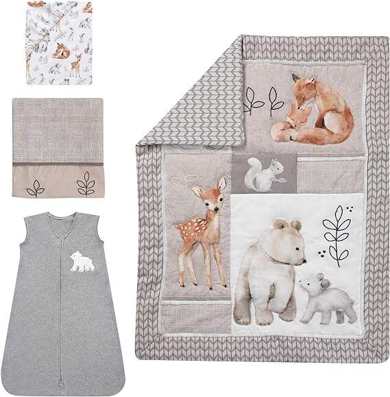 Lambs & Ivy Painted Forest 4-Piece Crib Bedding Set supplier