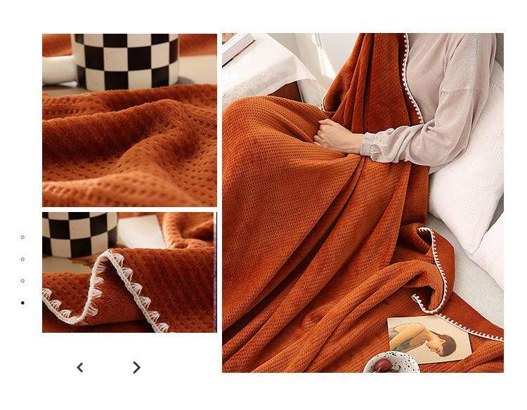 Aoyatex Hot Sale Flannel Fleece Blanket Solid Waffle Blanket Baby Super Soft for Sofa supplier