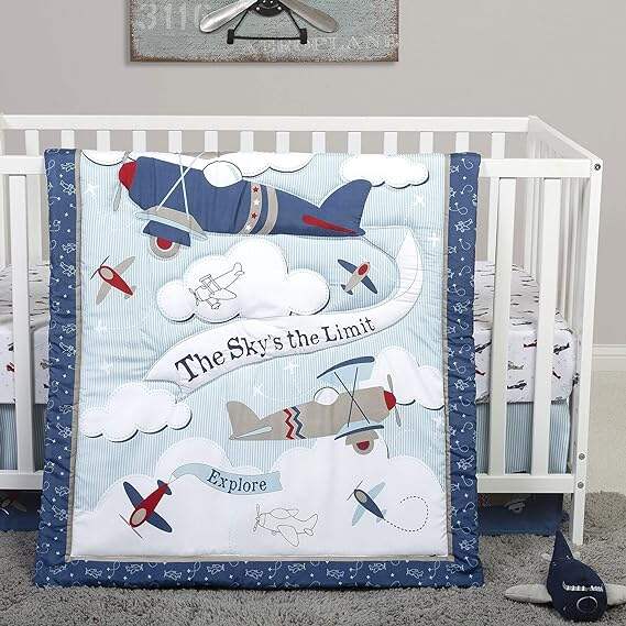 Adventure Awaits 4-Piece Baby Nursery Crib Bedding Set manufacture